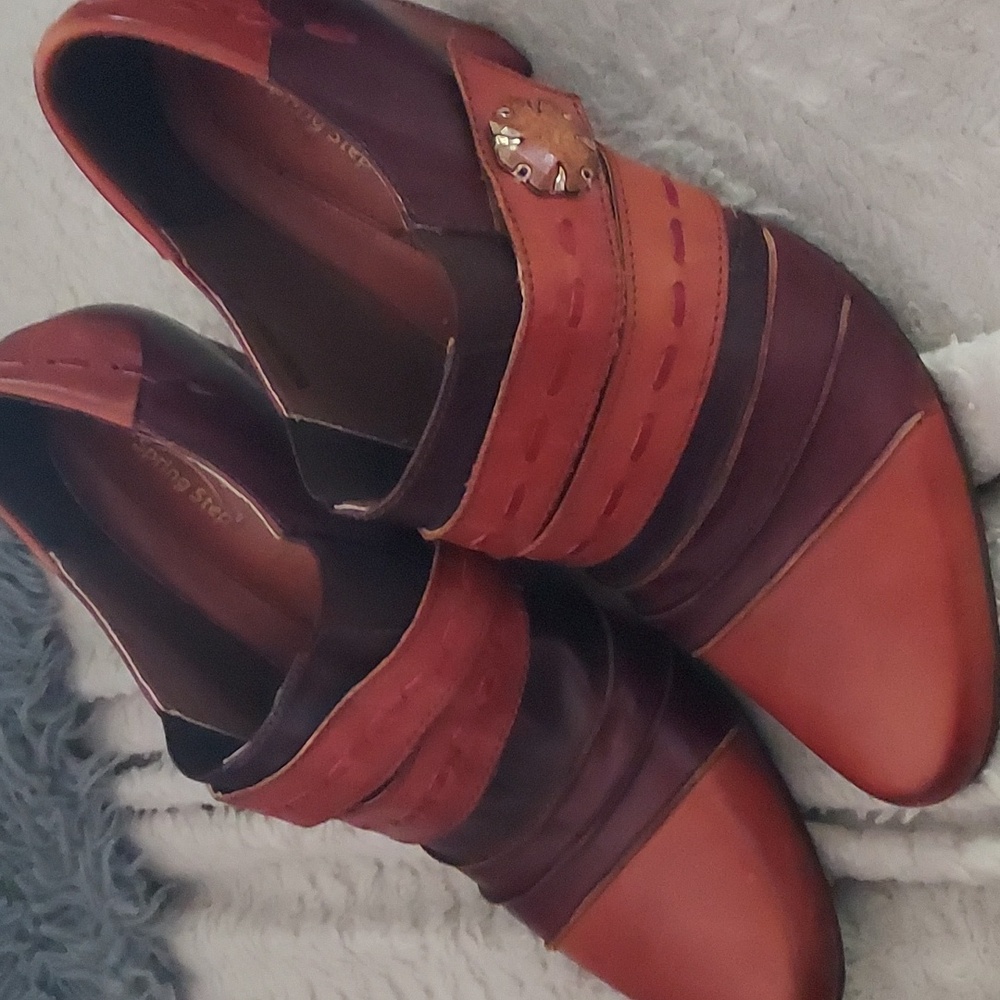 L'ATISTE Brown/Orange Ankle Boots 10/10.5